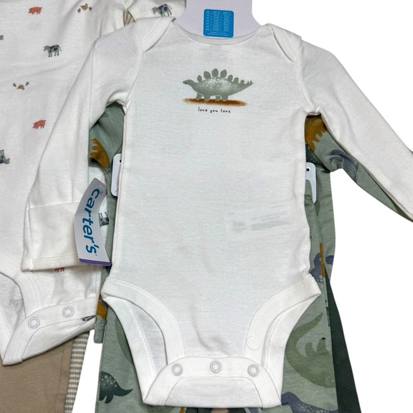 NEW Lot of (2) Carter's Clothing Gift Sets Dinosaurs Farm Animals 3-9mo - Picture 6 of 7